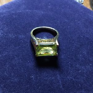 Yellow costume jewelry ring